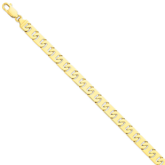 8" 8.4mm Fancy Link Bracelet with Lobster Clasp