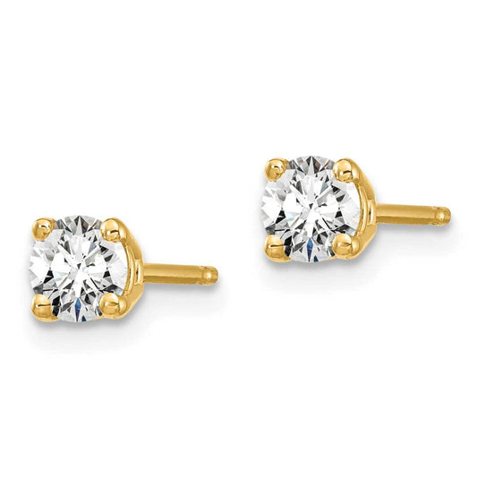 7/8ct 4-Prong Round Diamond Stud Earrings