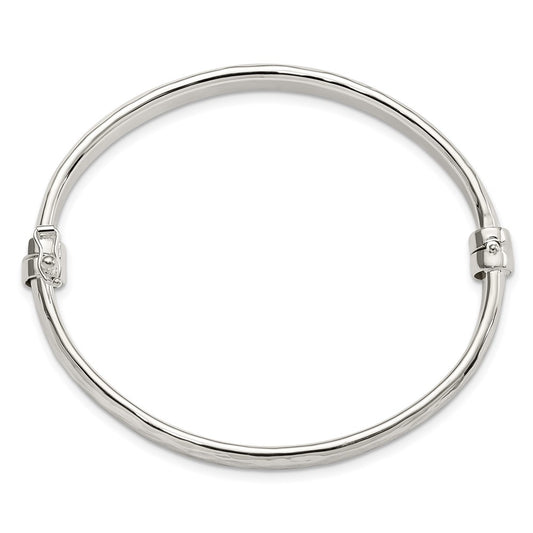 Sterling Silver 6mm Diamond-Cut Bangle
