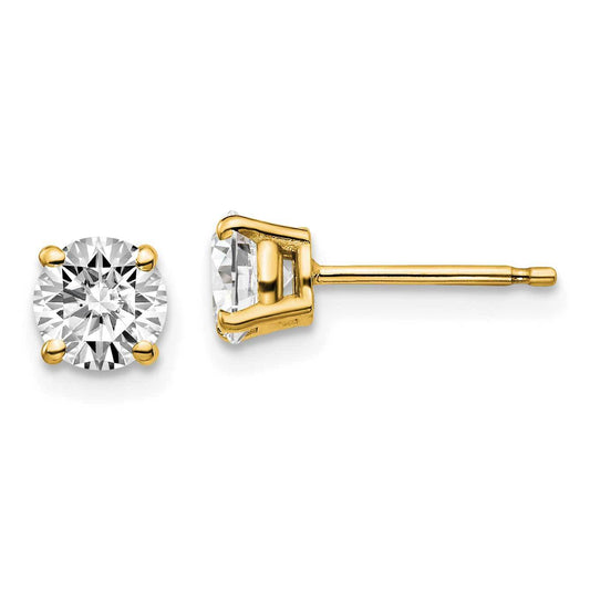 1ct 4-Prong Round Diamond Stud Earrings