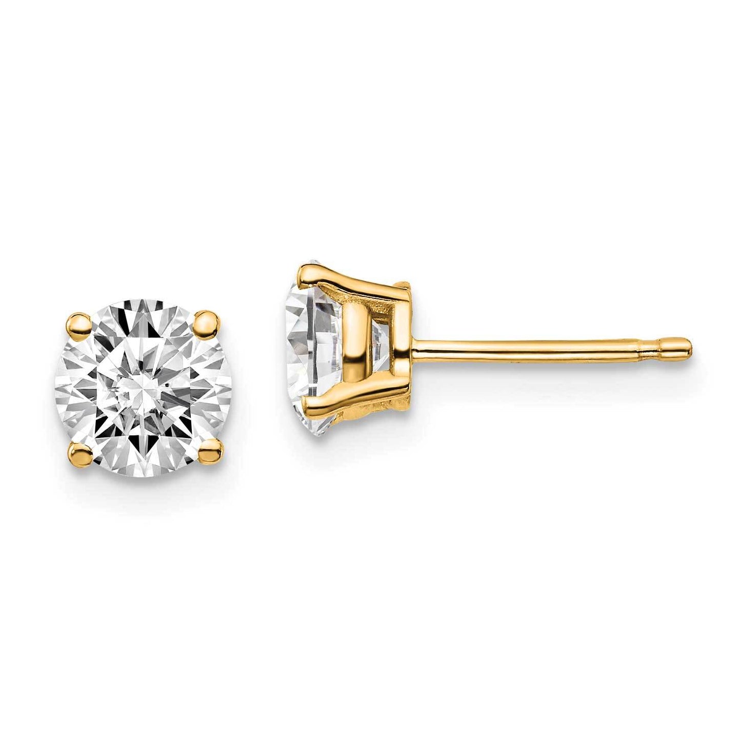 1 1/2ct 4-Prong Round Diamond Stud Earrings