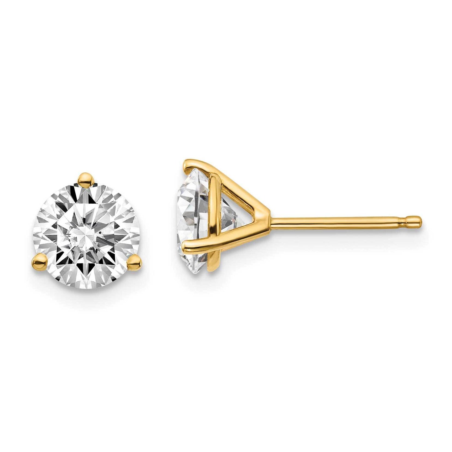 2ct Round Diamond Stud Earrings