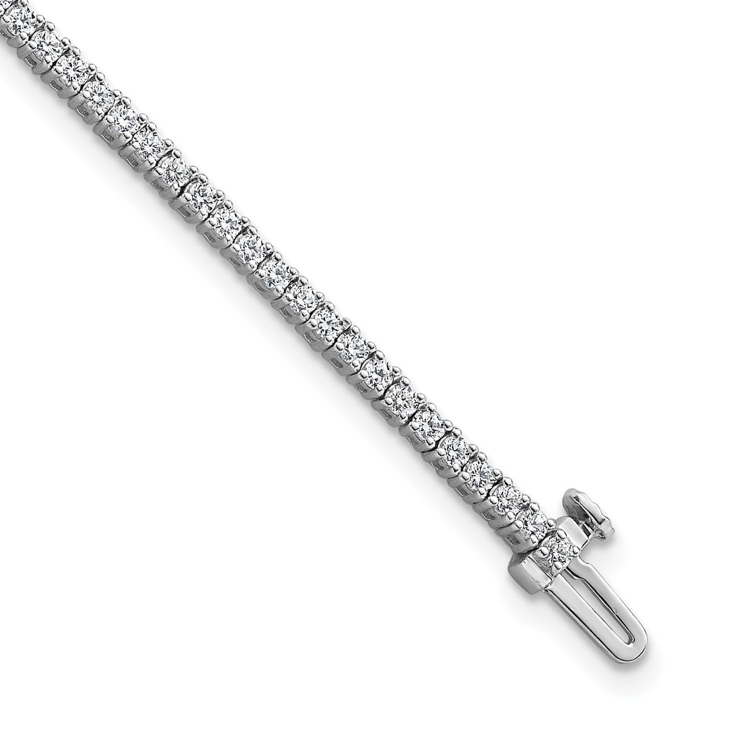 14k White Gold  2 carat Lab Grown Diamond VS+ F+ Complete Tennis Bracelet