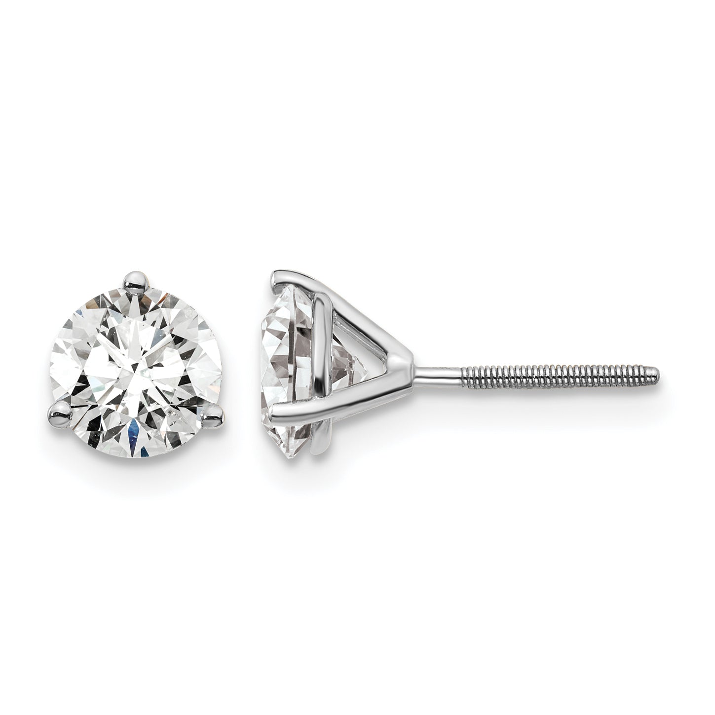 Lab Grown Stud Earrings (Round)
