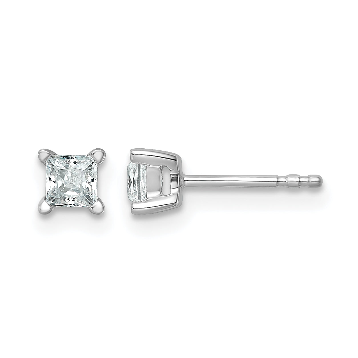 14k 1/4 carat Certified Lab Grown Diamond VS+ F+ Round Complete Four Prong Heavyweight Stud Earrings
