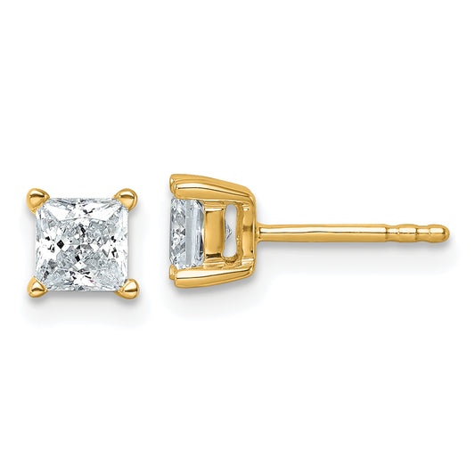 1ct Princess Diamond Stud Earrings