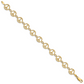 14k Polished Peace Sign 7.5 inch Bracelet