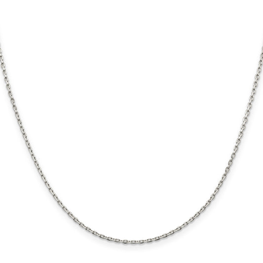Sterling Silver 1.5mm Beveled Oval Cable Chain
