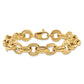 14K Polished 11mm Fancy Double Link Cable 8 inch Bracelet